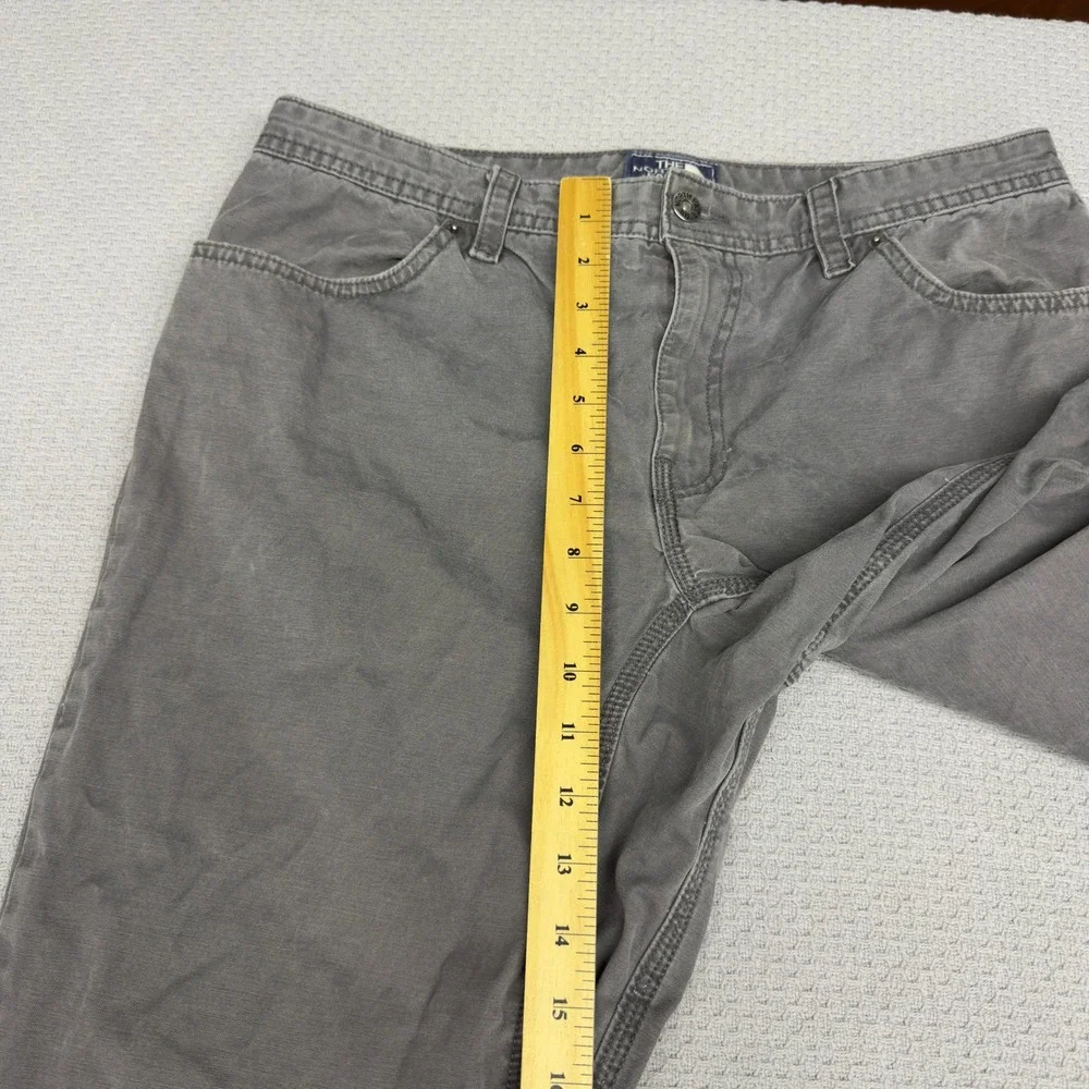 North Face Pants Mens 34x30 Gray Cotton Canvas Straight Leg Workwear Casual